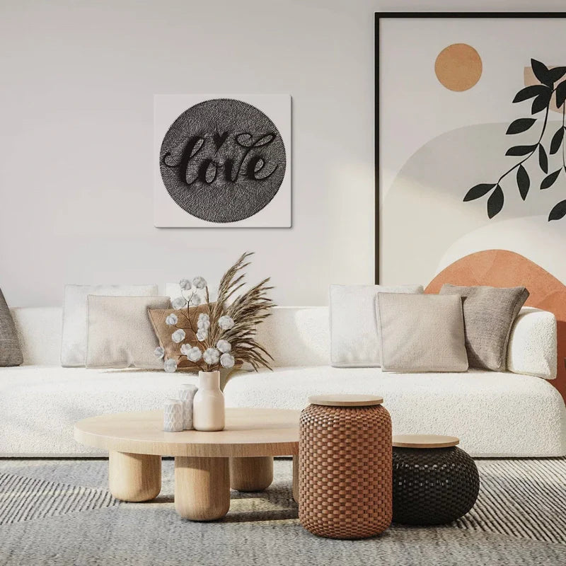 String art in a modern interior